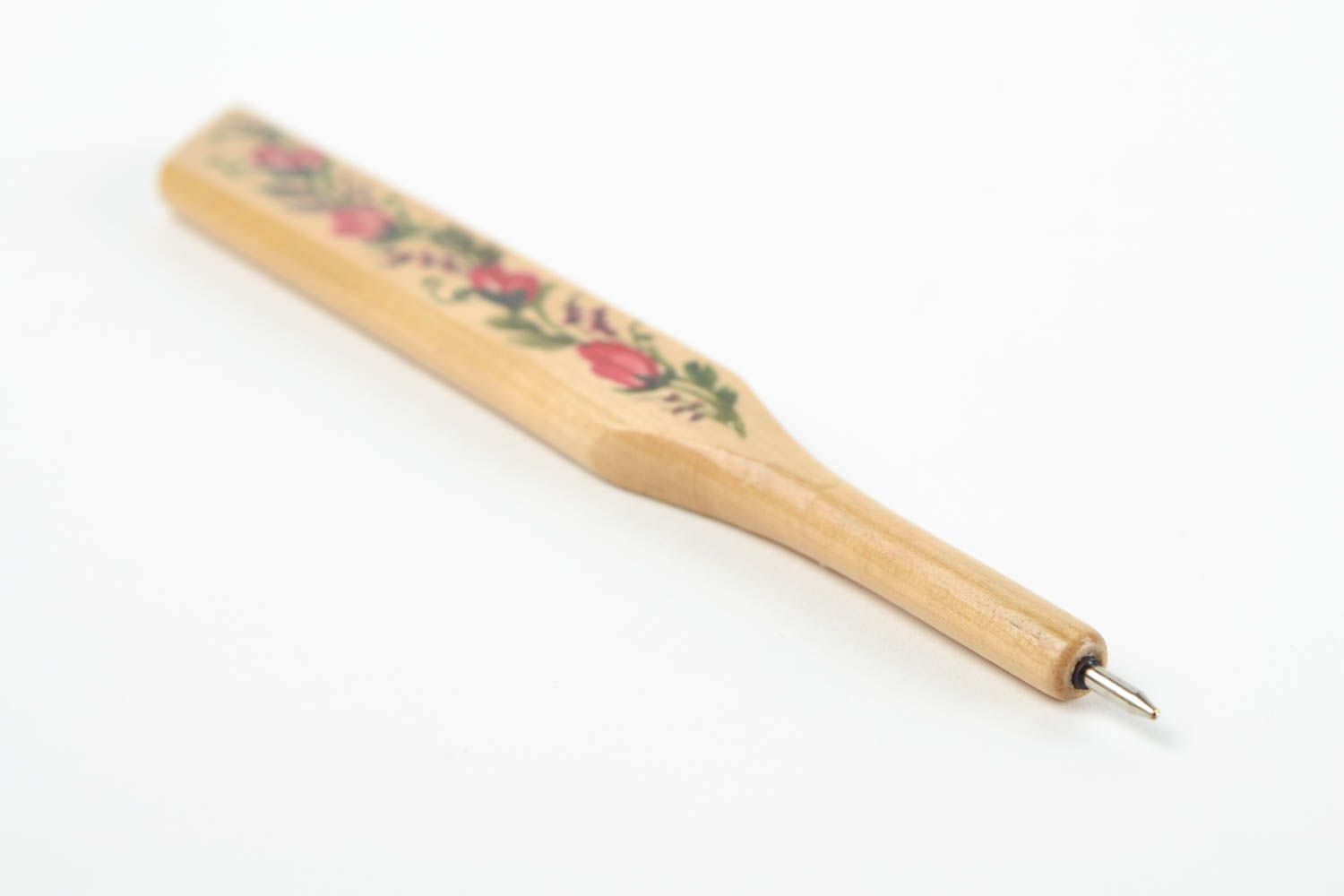 Красивая ручка подарок ручной работы с росписью деревянная ручка сувенирная фото 5