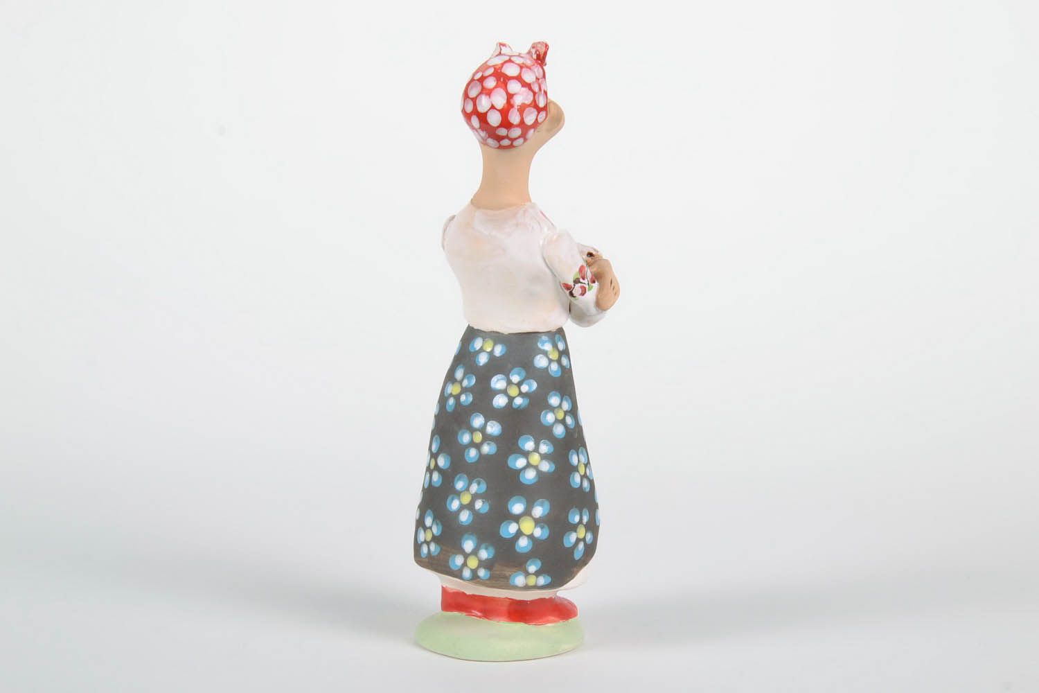 Statuina in ceramica fatta a mano soprammobile divertente souvenir originale foto 4