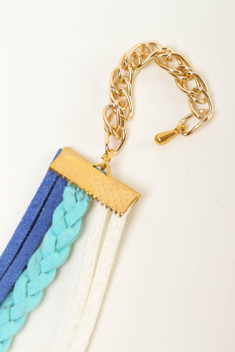 Bracelet cuir daim Bijou fait main multirang design original Cadeau pour femme photo 3