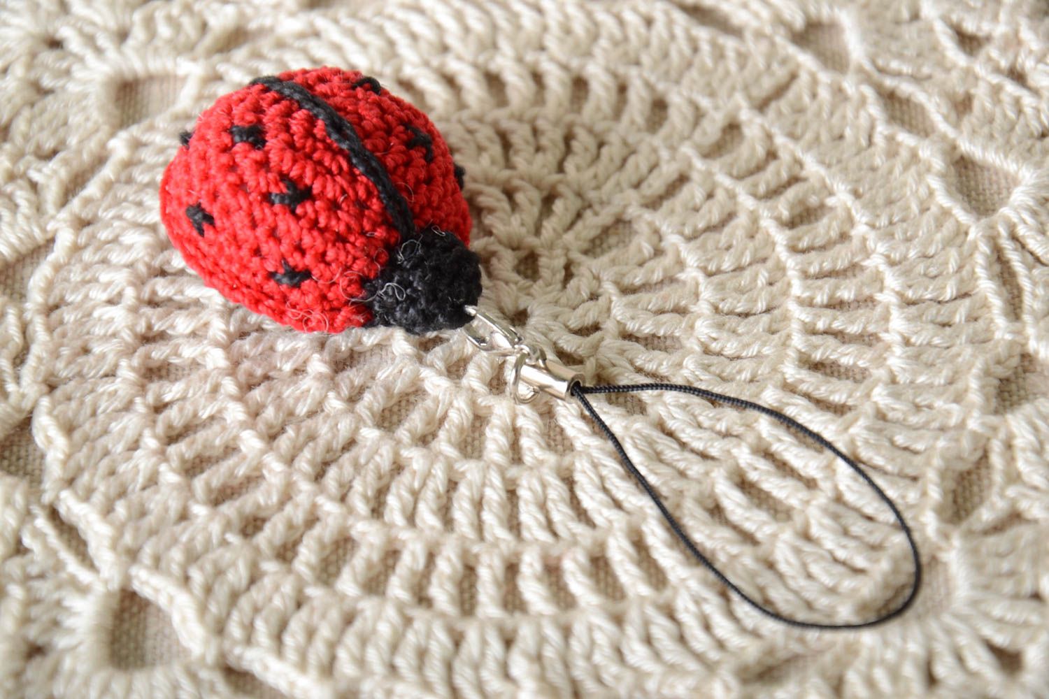 Popular handmade keychain crochet soft keychain toy phone charm gift ideas photo 1