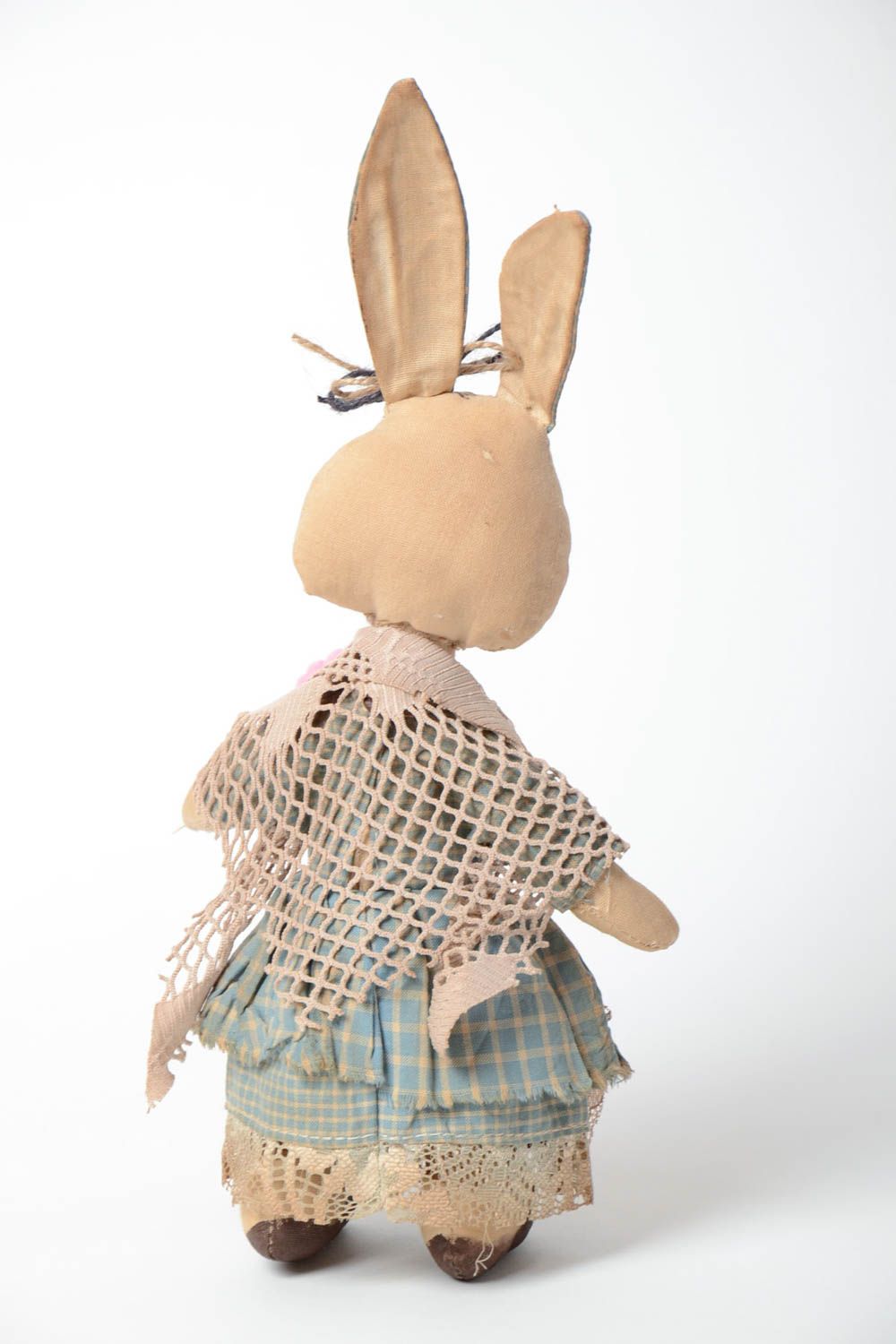 Ароматная игрушка кукла заяц для декора дома с запахом кофе и ванили хенд мейд фото 4