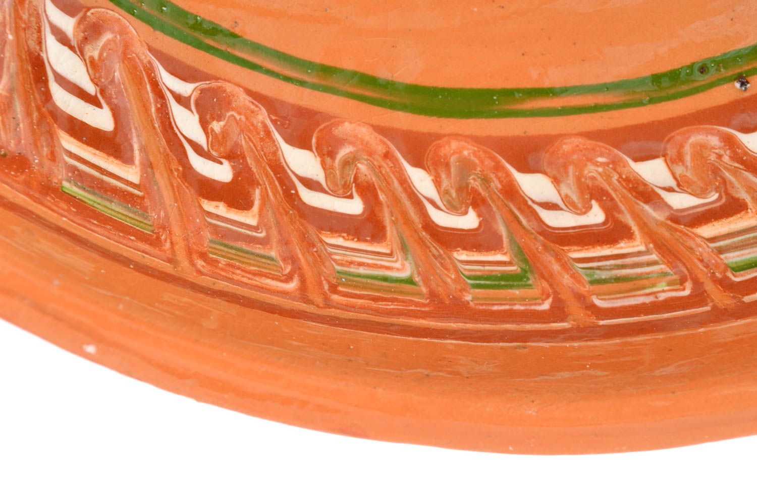 Керамическая миска глубокая с волнообразным орнаментом фото 2