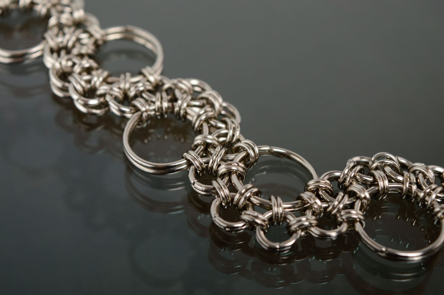 Handmade jewelry metal chainmail bracelet photo 2