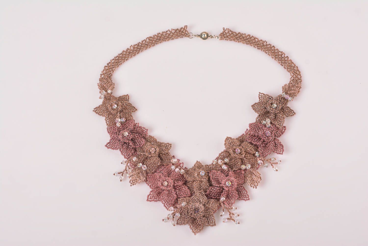 Unusual handmade beaded necklace woven bead necklace cool jewelry designs photo 2