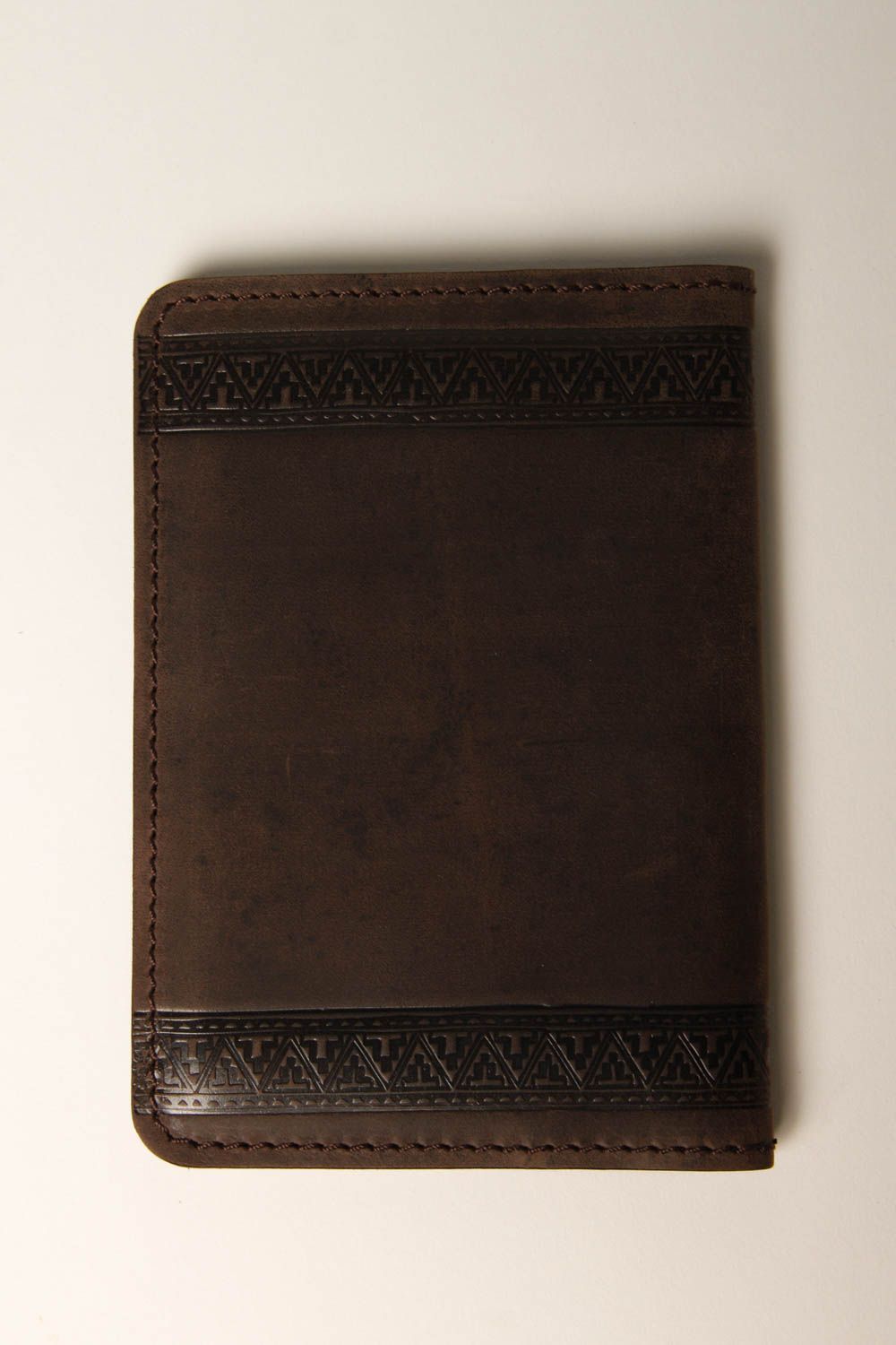 Мужское портмоне ручной работы кожаный кошелек аксессуар для мужчин с тиснением фото 2