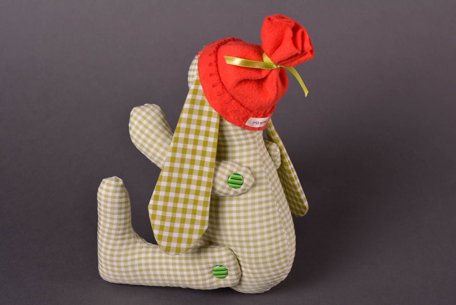 Авторская игрушка ручной работы игрушка заяц из ткани стильный подарок фото 3