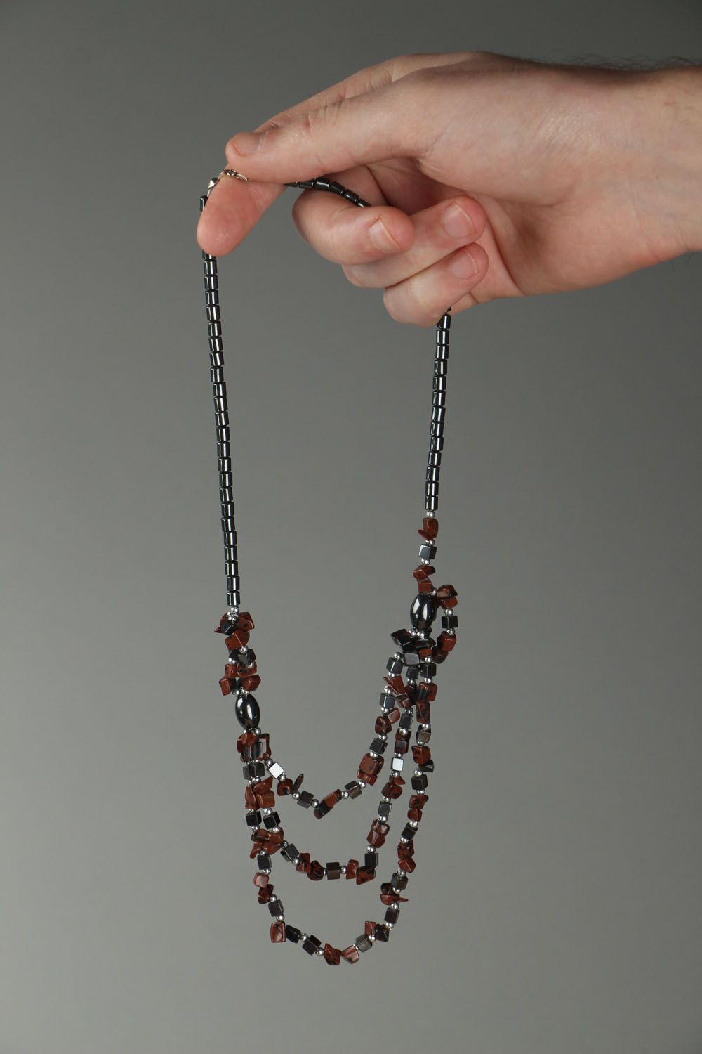 Natural stone necklace photo 4
