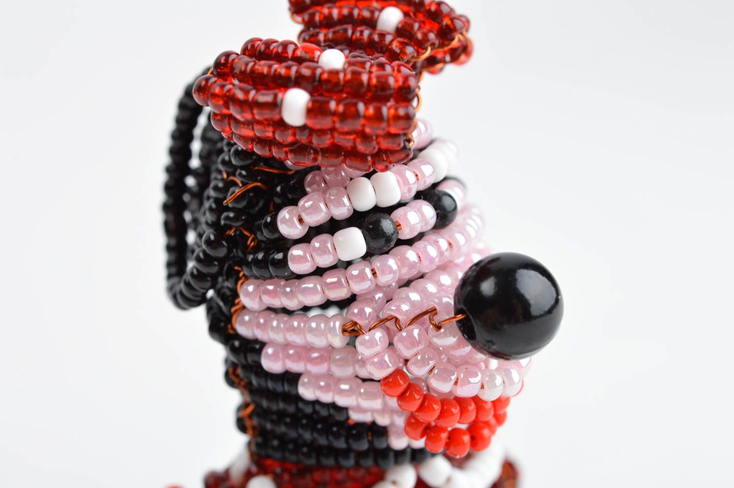 Handmade Deko Dekoration Figur Deko für Tisch Rocailles Perlen Dekoration Hund foto 5