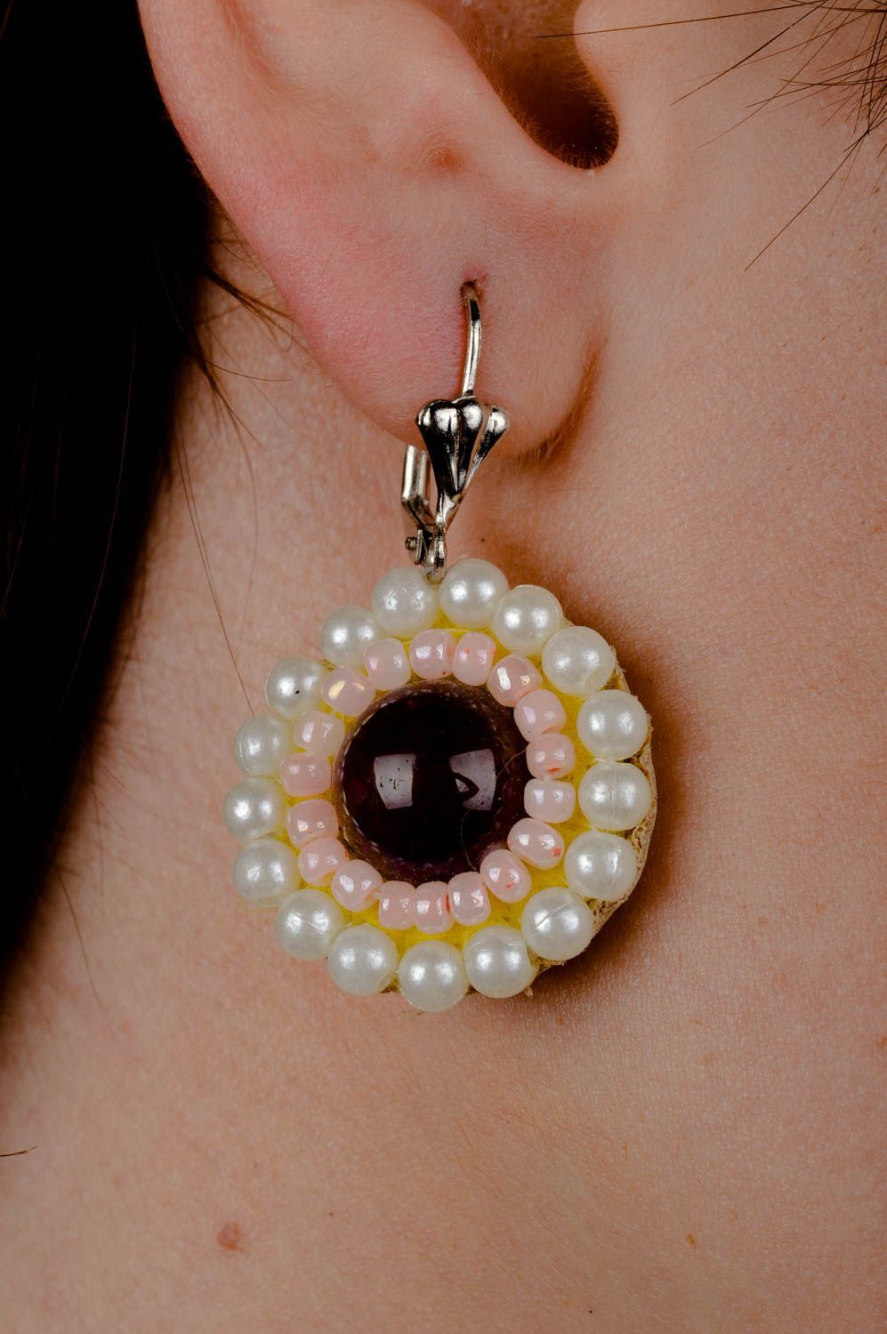 Handmade earrings unusual earrings designer earrings for women stone earrings photo 5