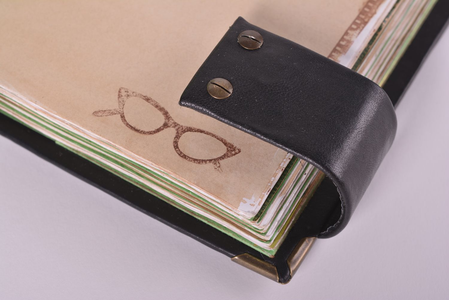 Handmade designer notebook unusual notebook for men stylish black notebook photo 5