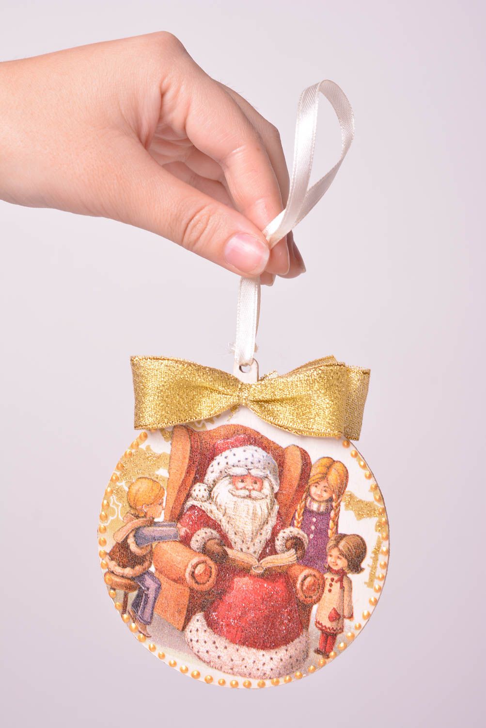 Decoración navideña hecha a mano regalo original elemento decorativo Papá Noel foto 2