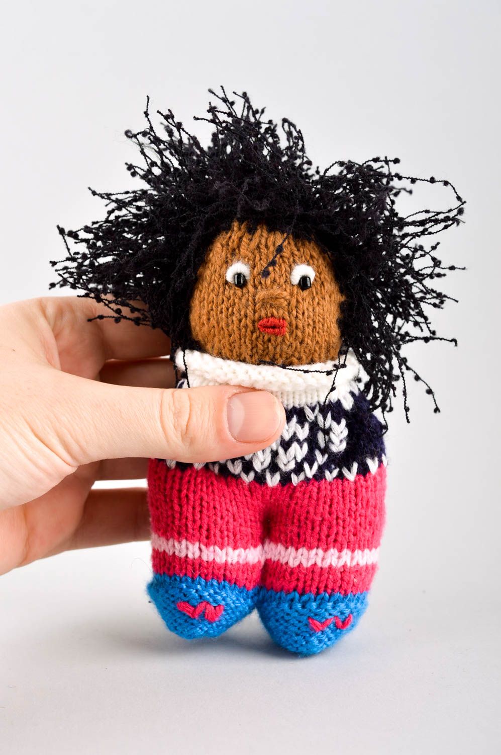 Petite peluche Jouet tricot fait main original amusant Cadeau pour enfant photo 5