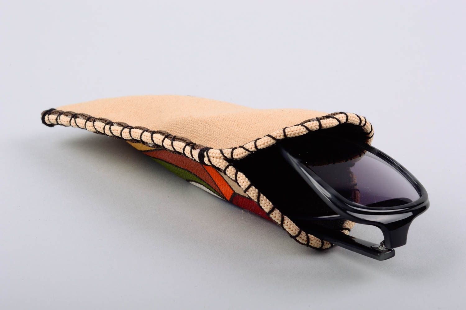 Stylish handmade textile eyewear case designer fabric eyeglass case gift ideas photo 2