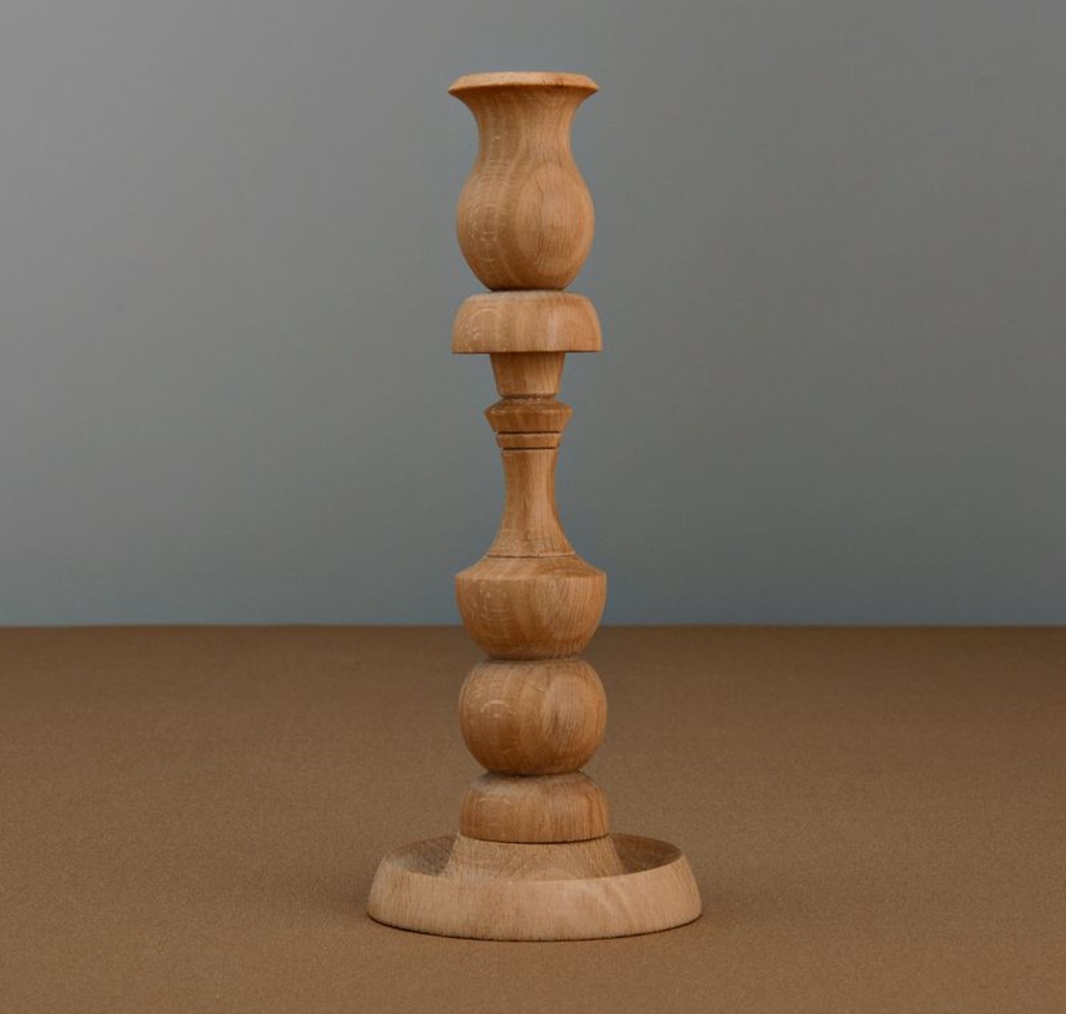 Carved wooden candlestick photo 4