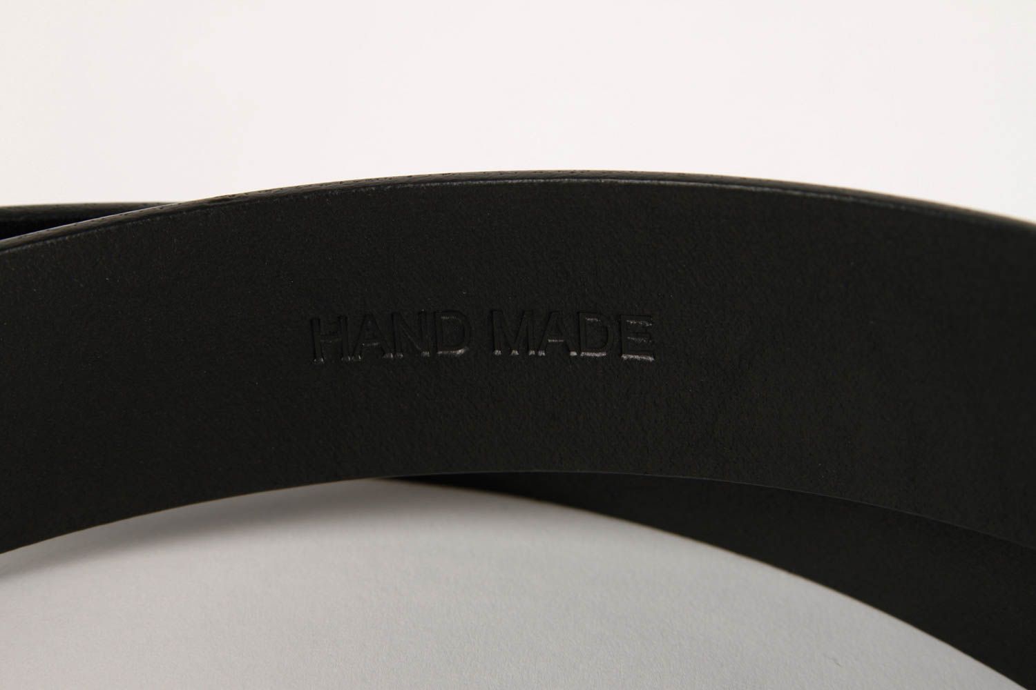 Handmade belt black leather belt gift for him designer accessory for men photo 5