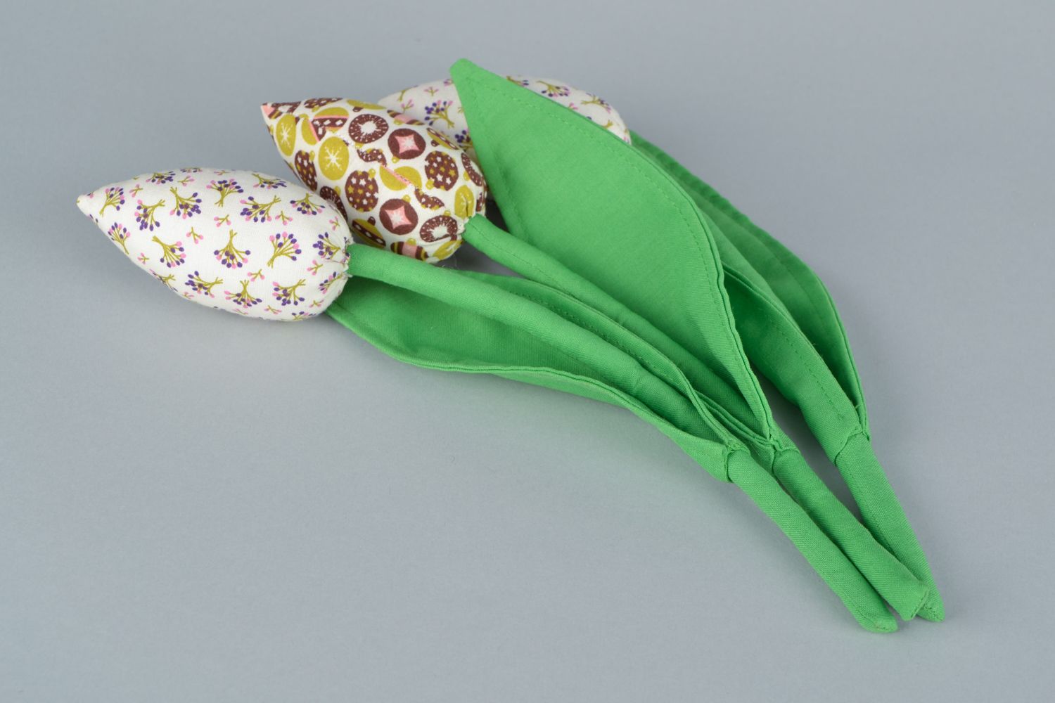 Fleurs en coton faites main Tulipes  photo 4