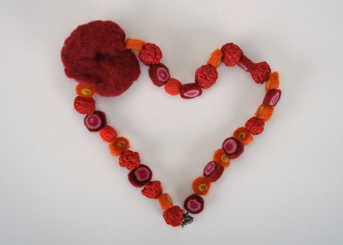 Woolen beads made using felting technique photo 3