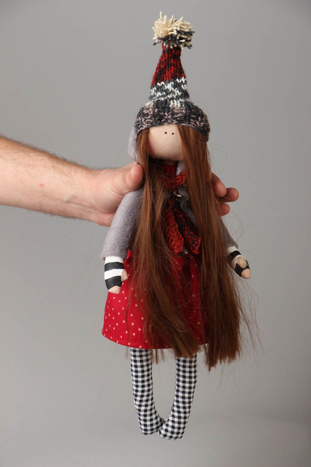 Мягкая текстильная игрушка Девочка-тинейджер фото 4