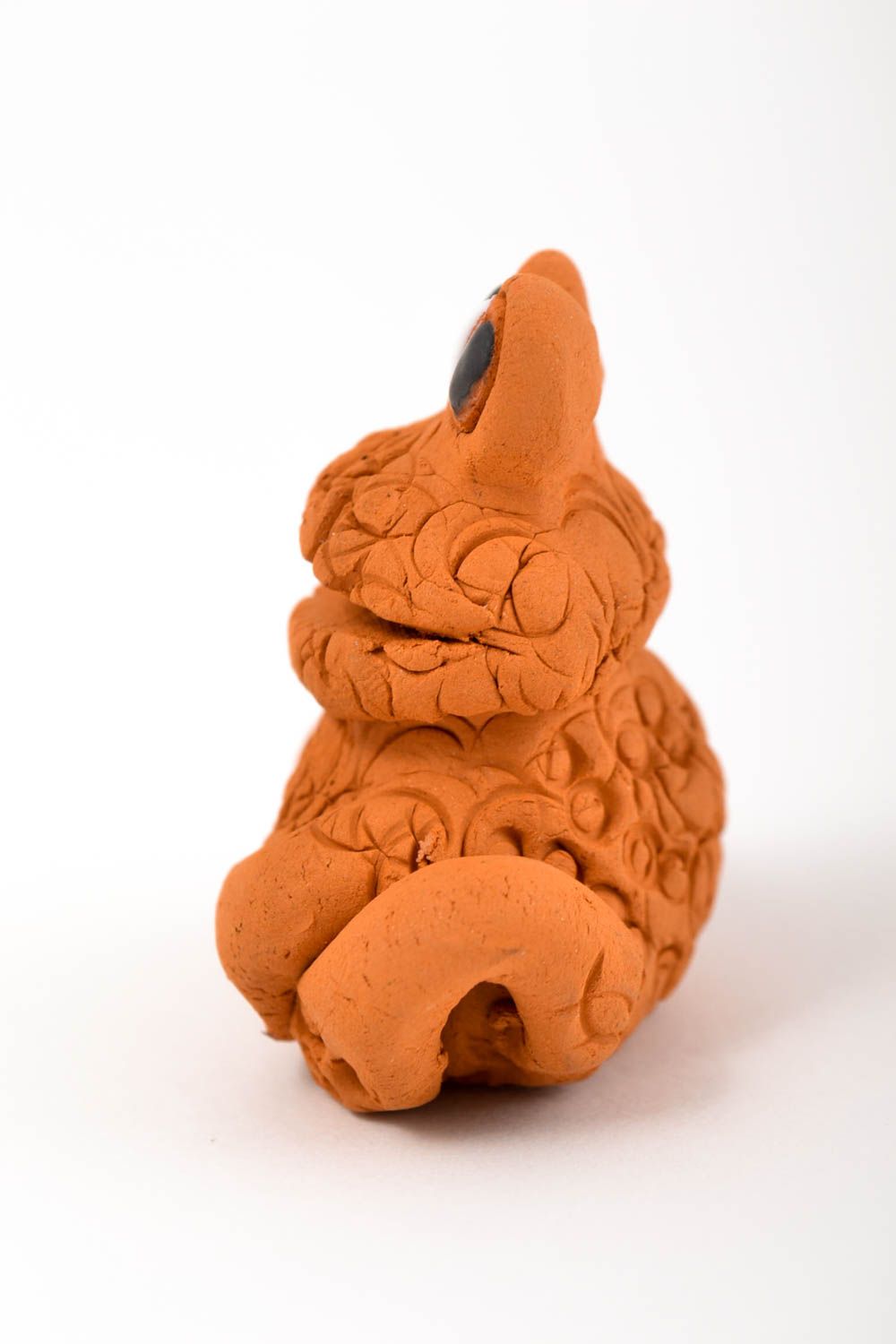 Figurina fatta a mano statuina in ceramica souvenir animaletto in terracotta foto 2