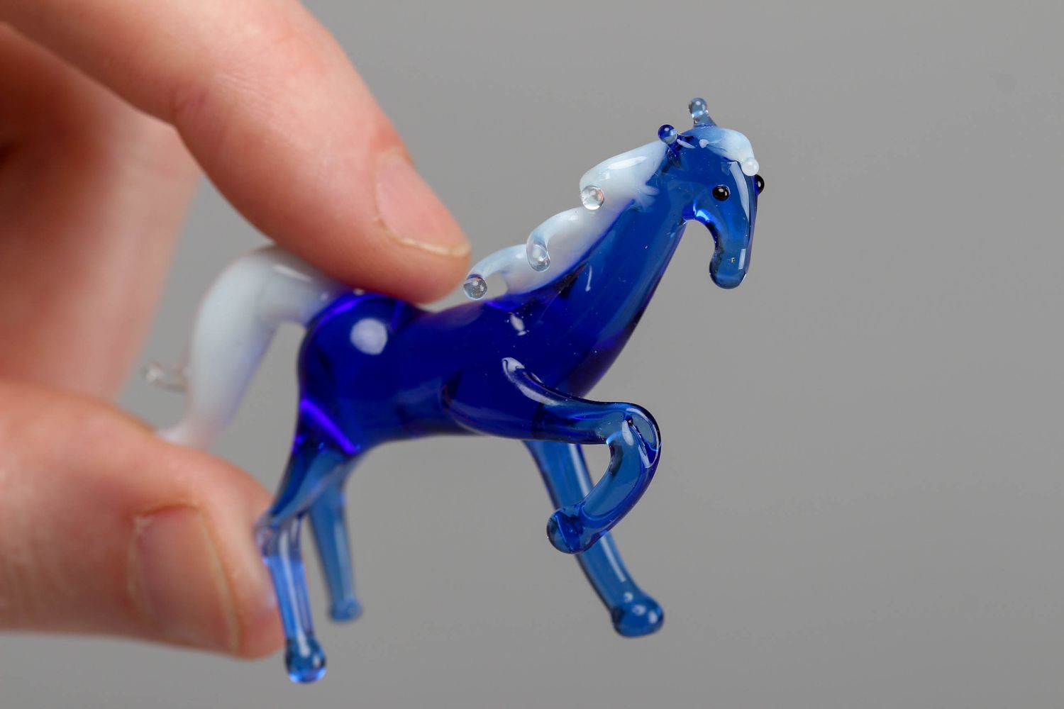 Handgemachtes Figur Pferd aus Glas  foto 4
