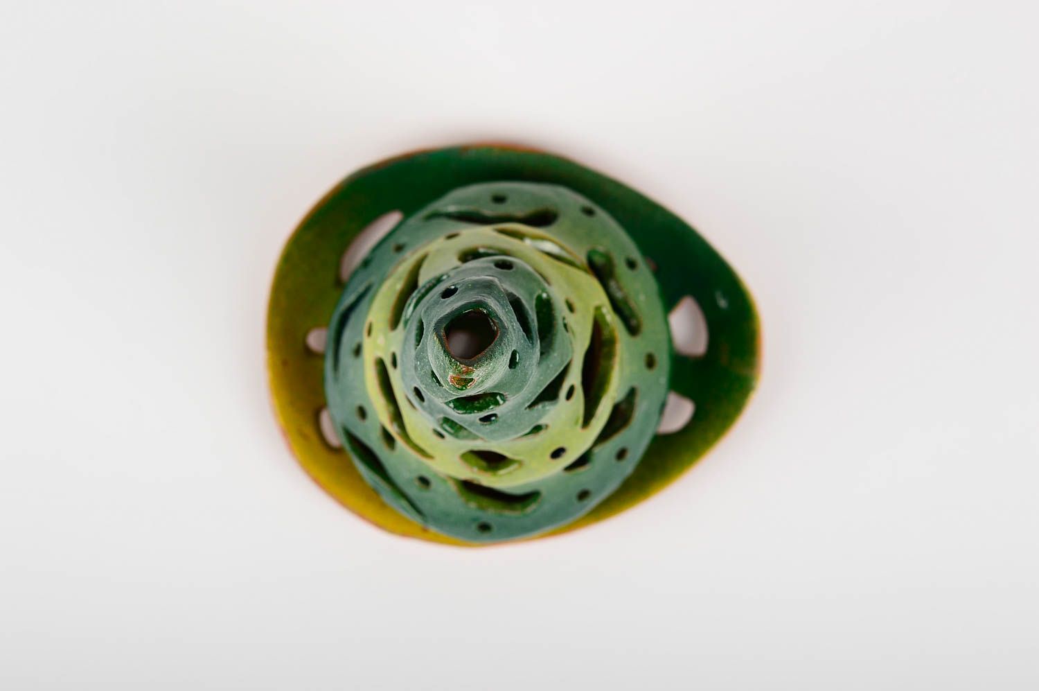 Kerzenhalter aus Ton Handmade Deco Designer Kerzenhalter Teelichthalter bunt foto 3