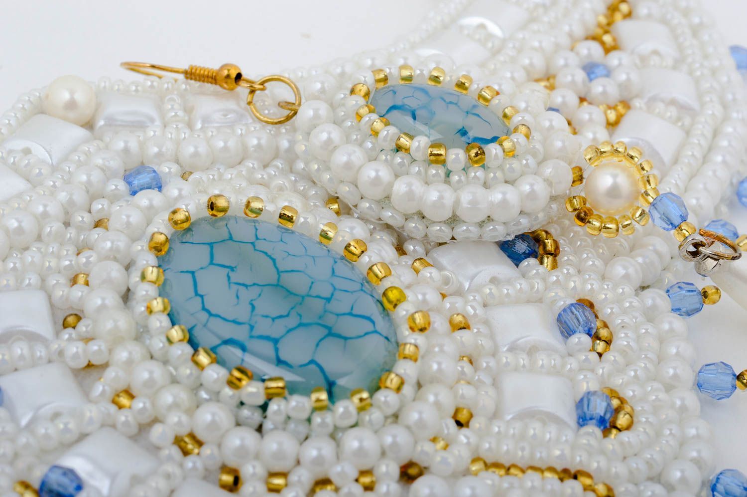 Handmade earrings designer pendant beaded accessory beads jewelry gift ideas photo 4