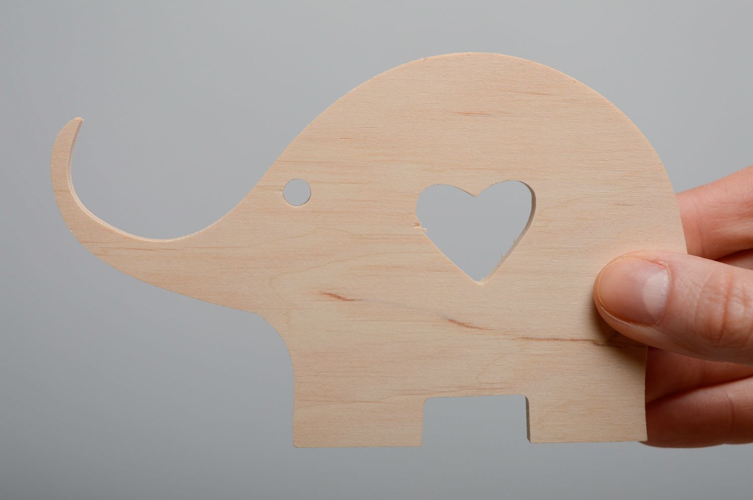 Éléphant en bois brut fait main à décorer  photo 4