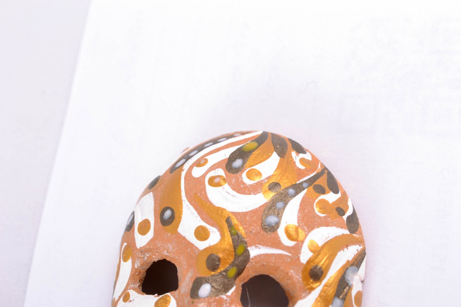 Suspension décorative faite main masque de Venise en argile photo 4