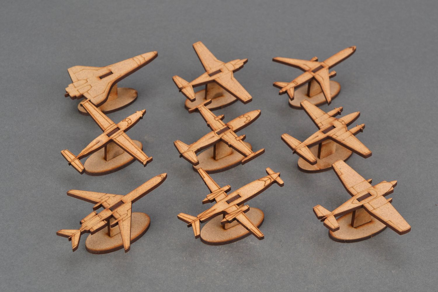 Set de piezas en blanco para creatividad de MDF Aviones foto 3