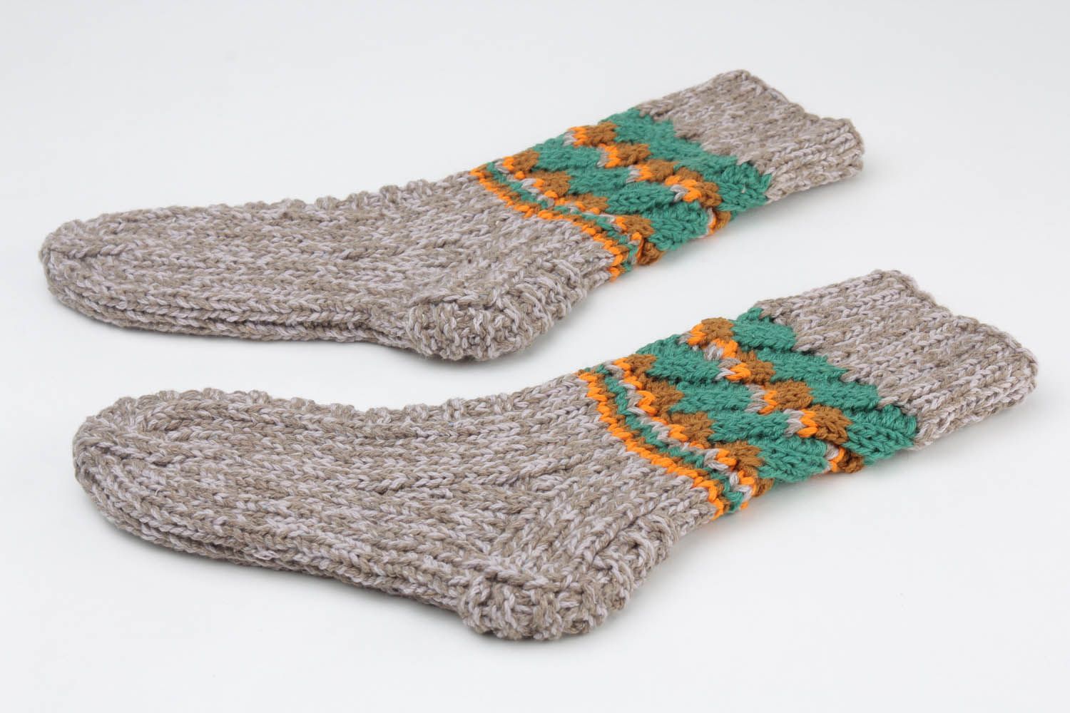 Meias mornas de malha tricotadas de fios de lã e de mescla de lã para o inverno foto 4