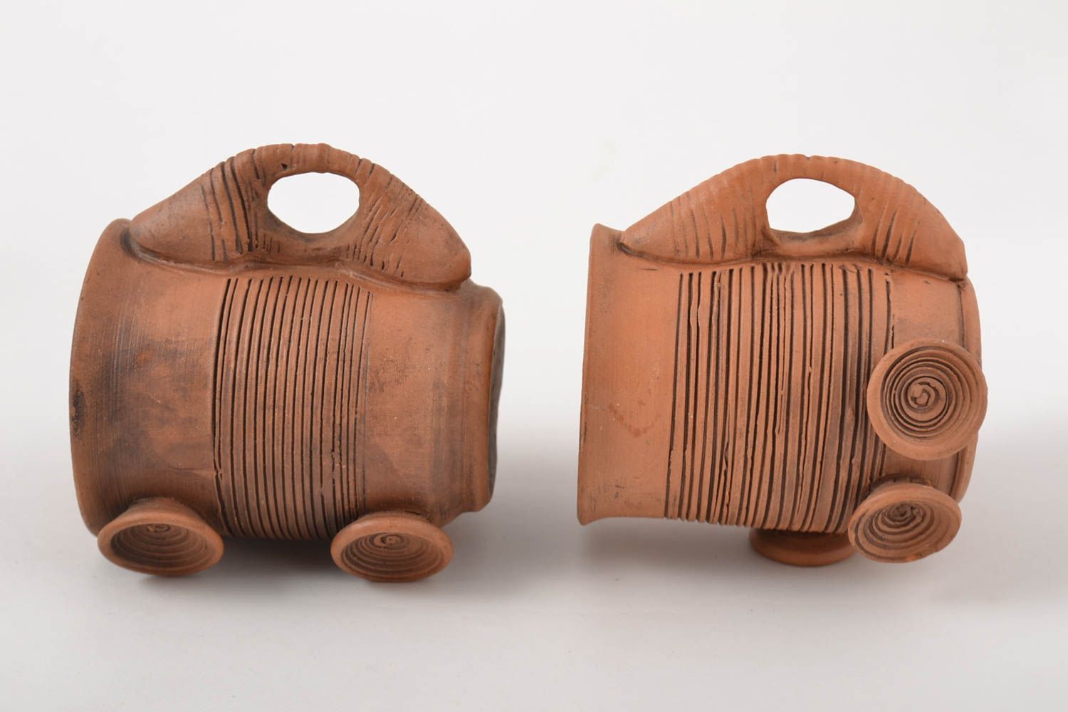Tazas de barro hechas a mano vajilla de cerámica étnica utensilios de cocina  foto 2