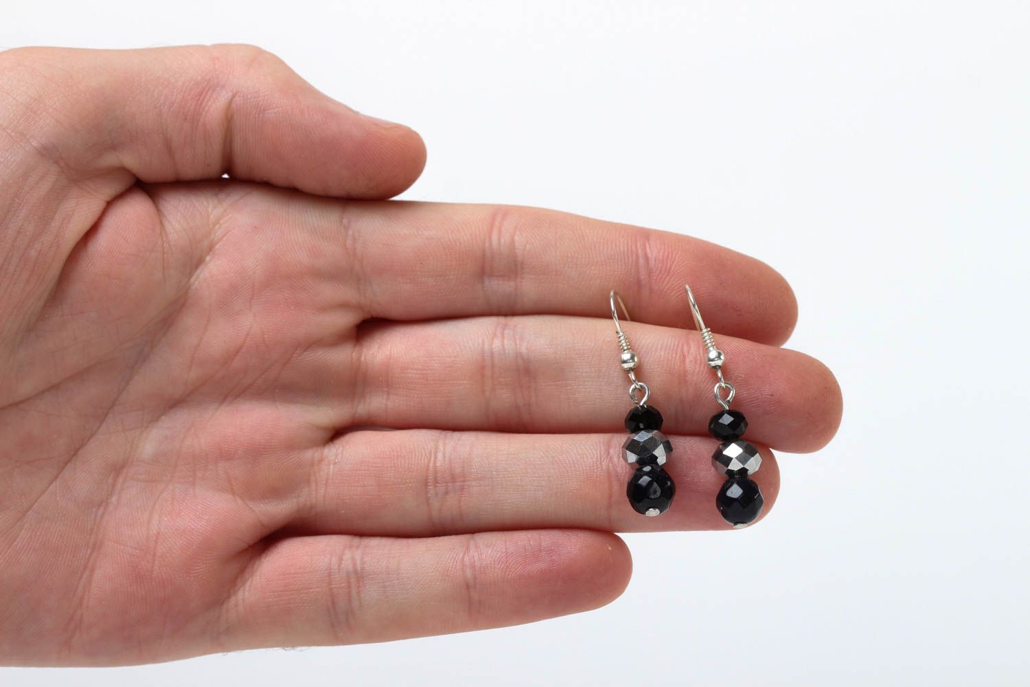 Handmade earrings with aventurine beads earrings with charms designer jewelry photo 5