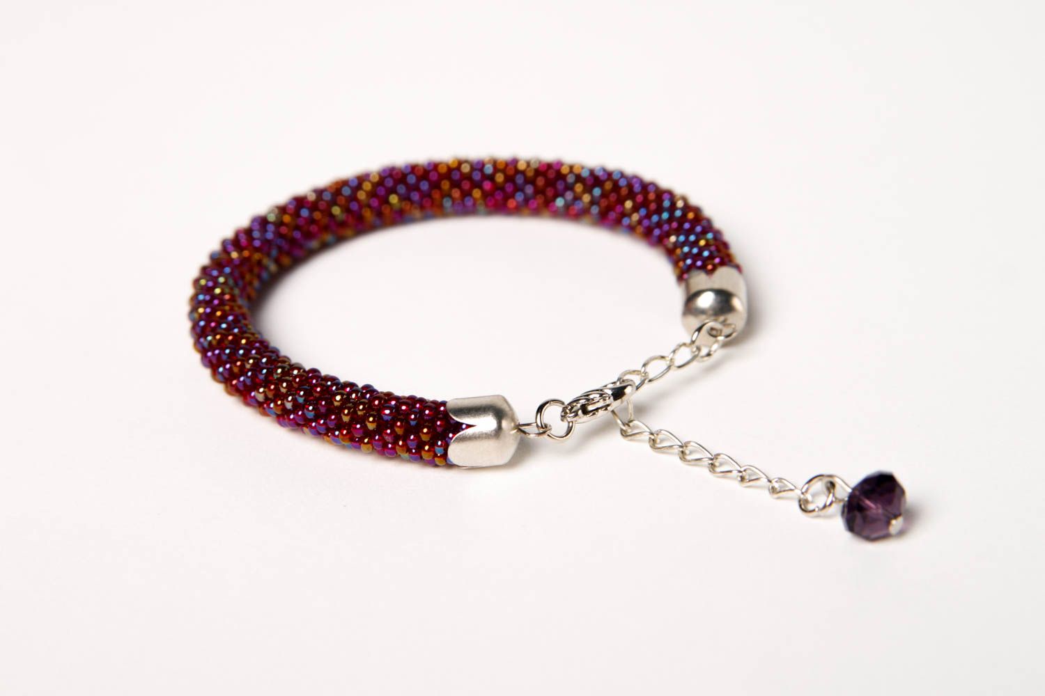 Bracelet perles rocaille Bijou fait main fourniture de métal Accessoire femme photo 4