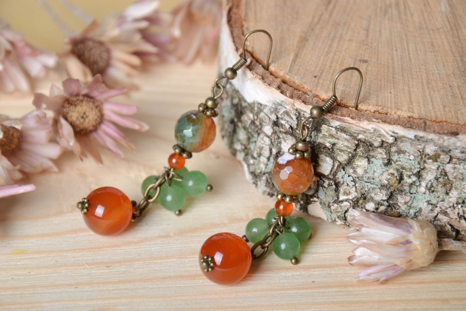 Handmade bright cute earrings designer stylish earrings elegant jewelry photo 1