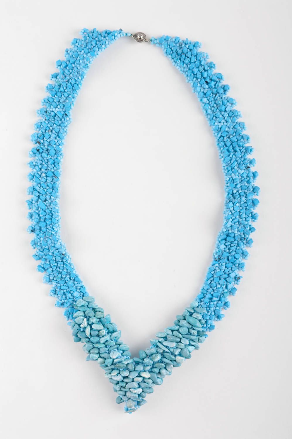 Designer Schmuck handgefertigt Collier aus Rocailles schön Halskette für Frauen foto 2