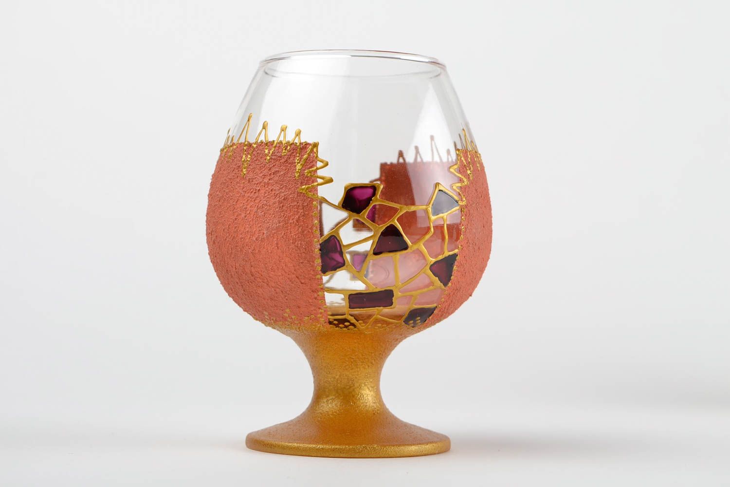 Copa de coñac hecha a mano con ornamentos utensilio de cocina regalo original foto 4