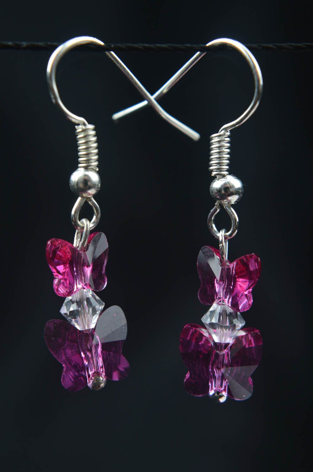 Pendientes hechos a mano de cristal bisutería artesanal regalo original foto 5