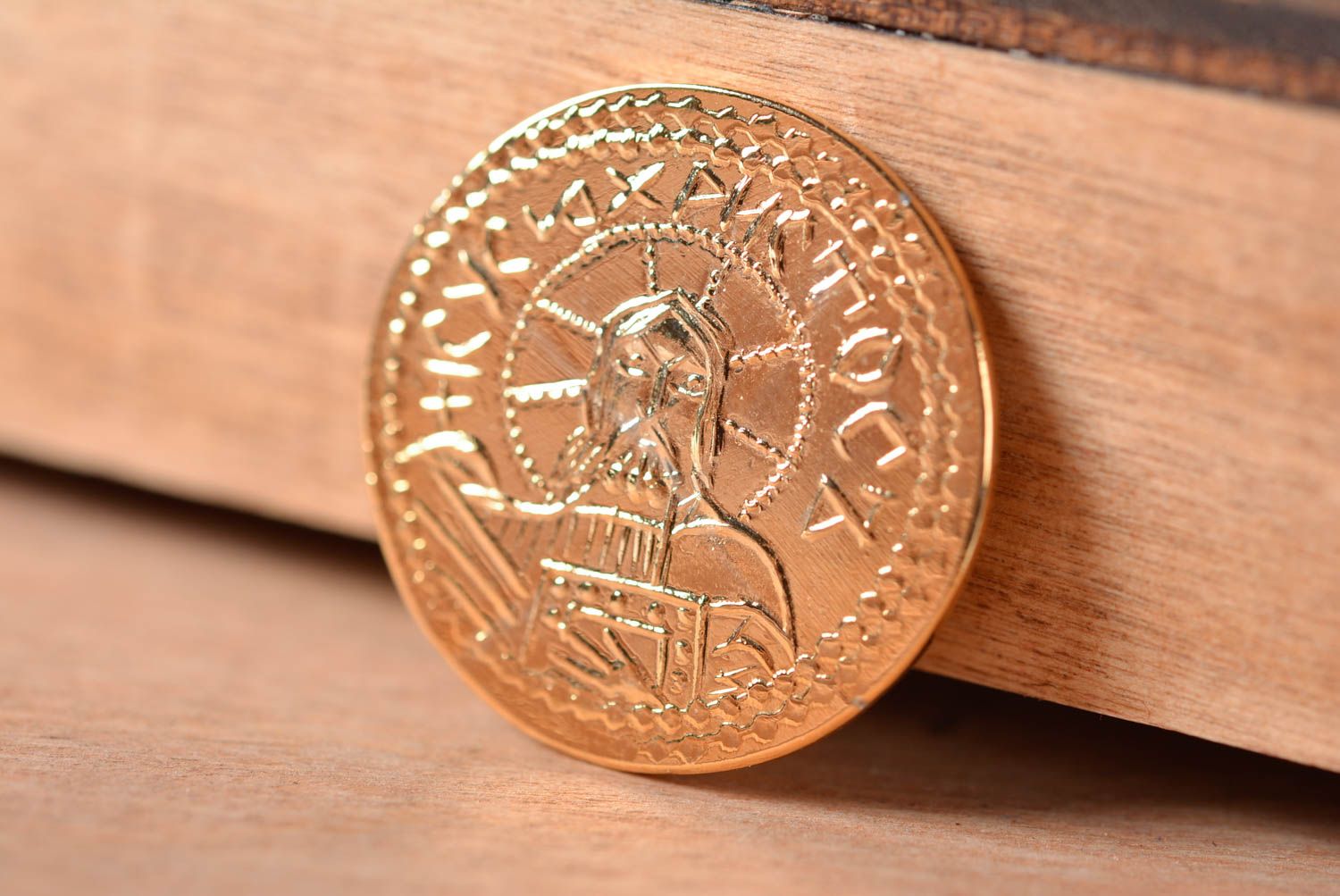 Копия монеты handmade редкая монета позолоченная старая монета Владимира фото 1