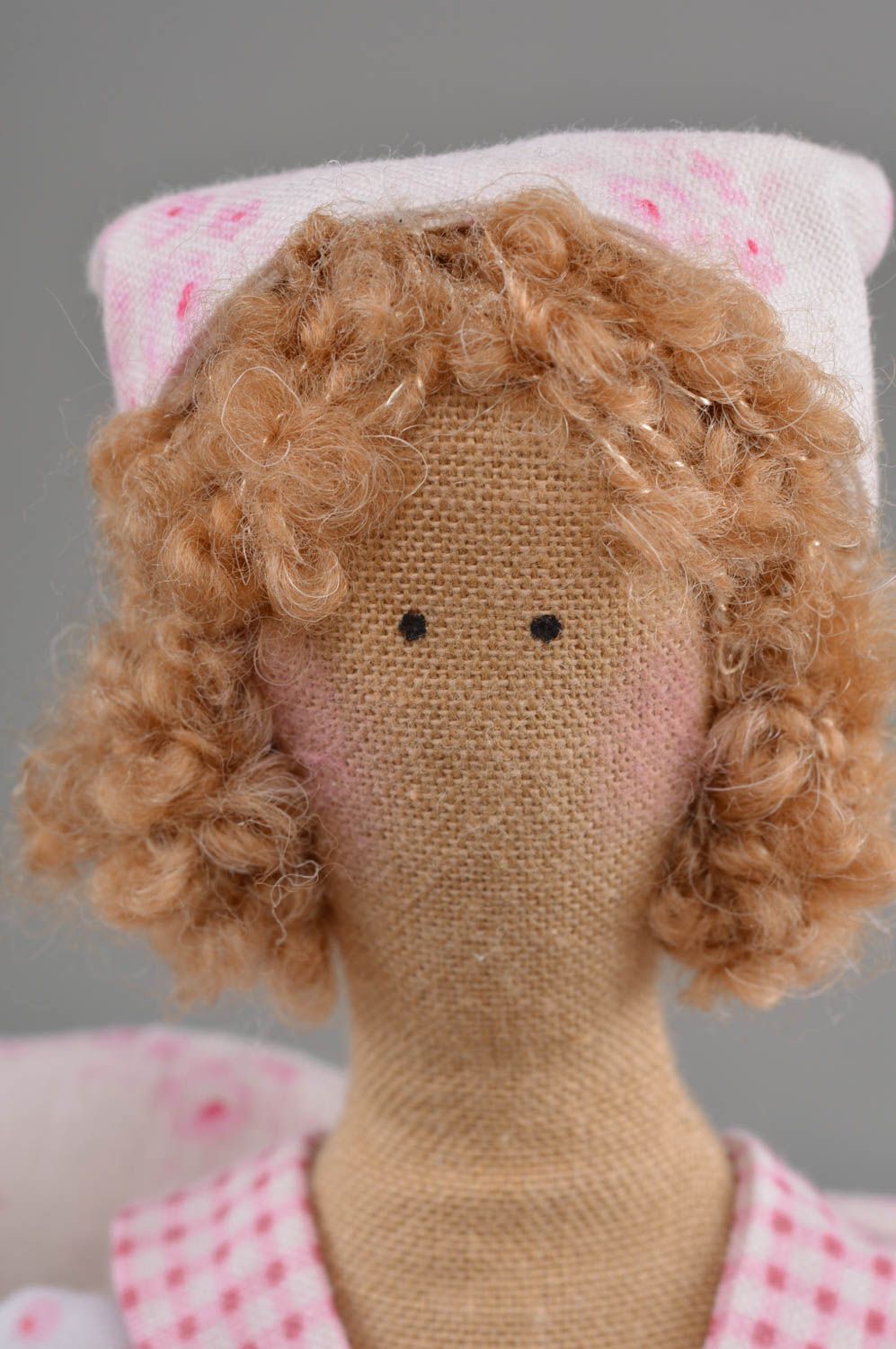 Interieur Puppe Engel aus Baumwolle handmade Spielzeug für Kinder künstlerisch foto 3