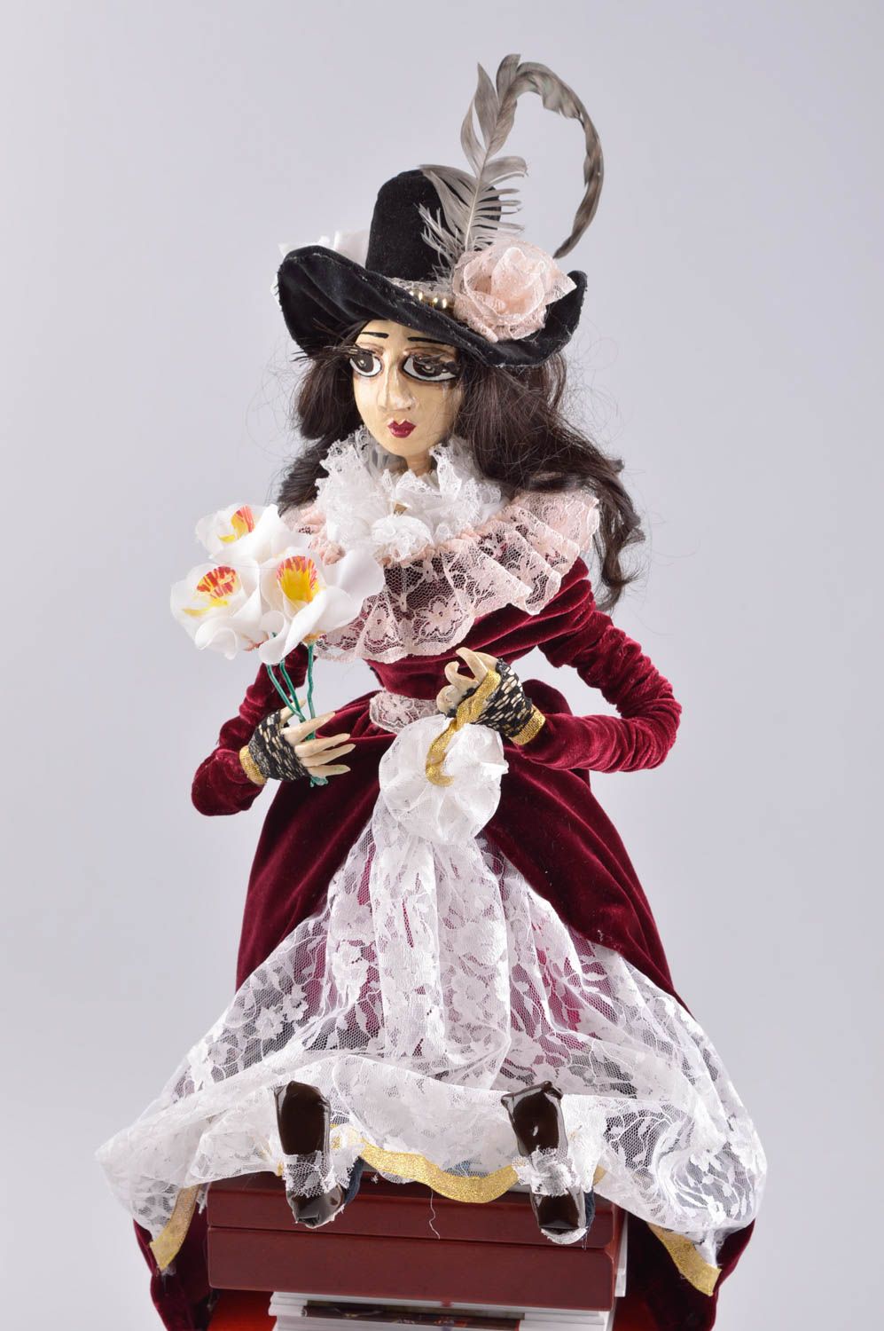 Кукла ручной работы авторская кукла интерьерная керамическая кукла Камелия фото 1