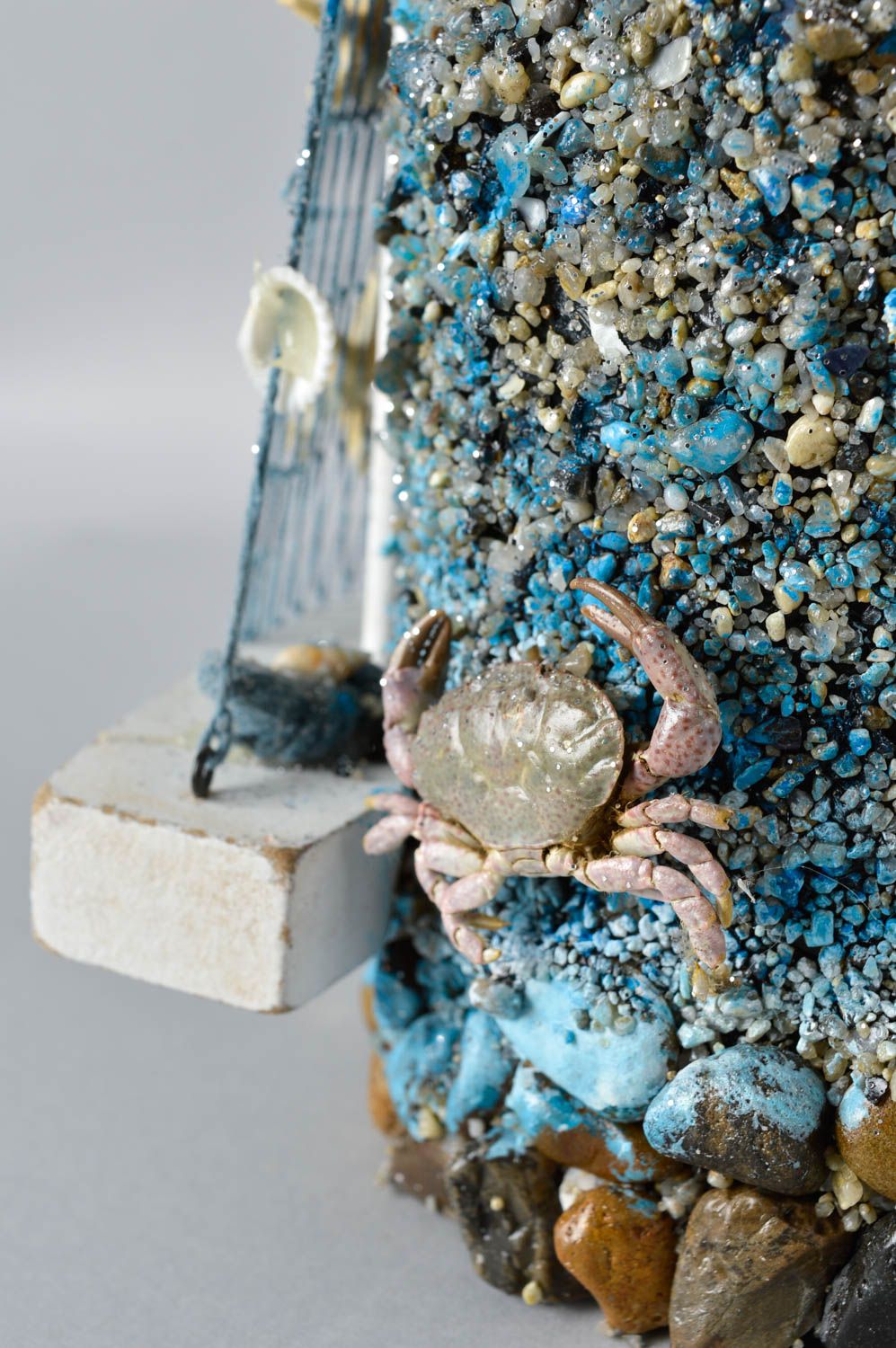 Стеклянная бутылка хэнд мэйд морская с песком украшение для дома декор квартиры фото 5
