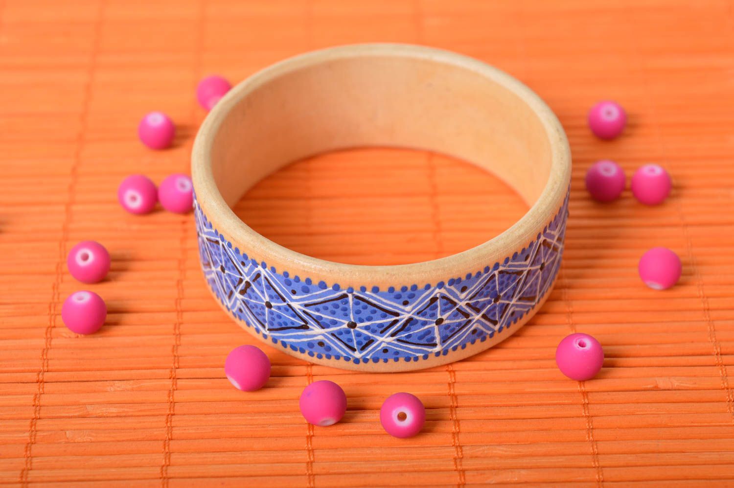 Handmade stylish wooden bracelet jewelry in ethnic style designer bracelet photo 2