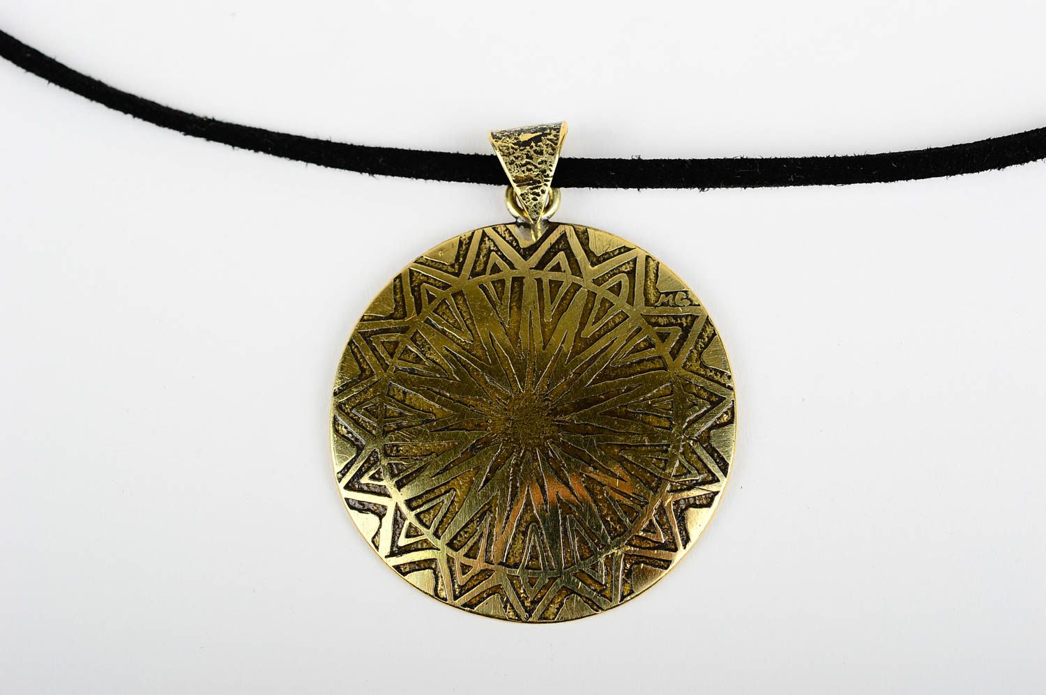 Handmade pendant unusual gift designer accessory metal pendant metal jewelry photo 4