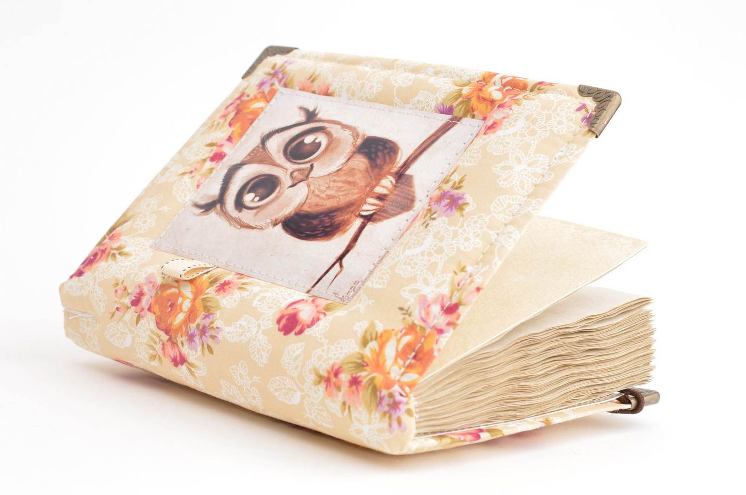 Carnet fait main Agenda design avec chouette 60 feuilles Papeterie originale photo 4