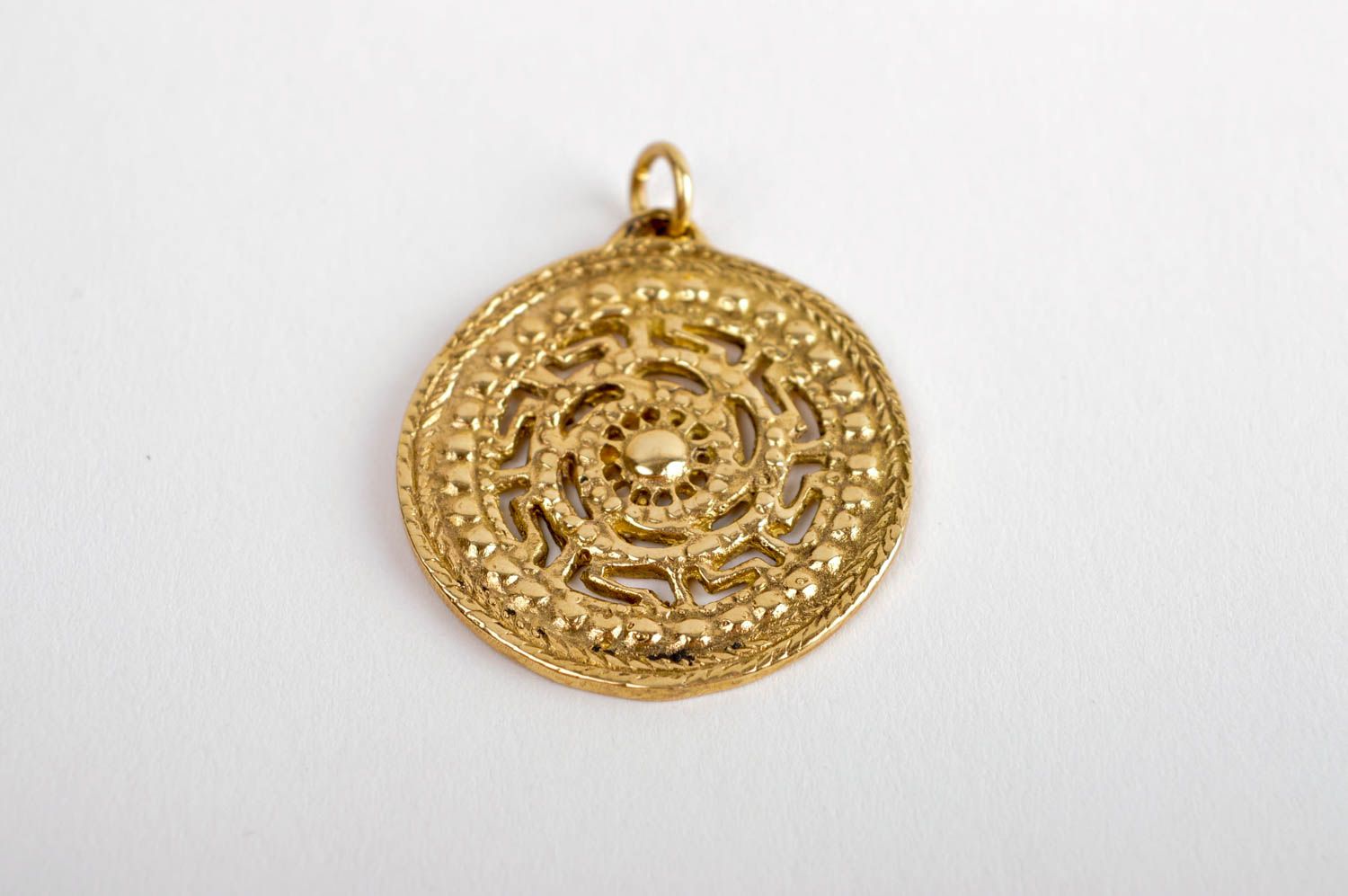 Handmade metal pendant brass jewelry accessories for men present for women photo 2