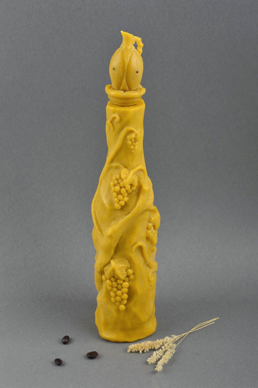 Botella decorativa hecha a mano de cera vajilla ecológica regalo original foto 1