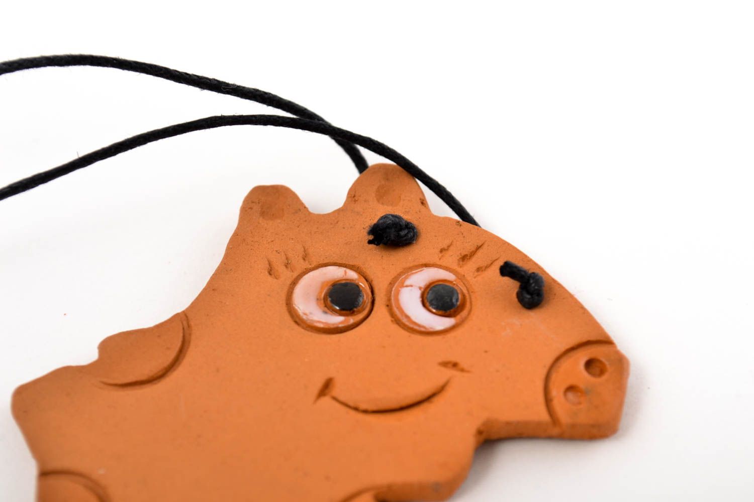 Handmade pendant for children clay pendant unusual accessory gift ideas photo 1