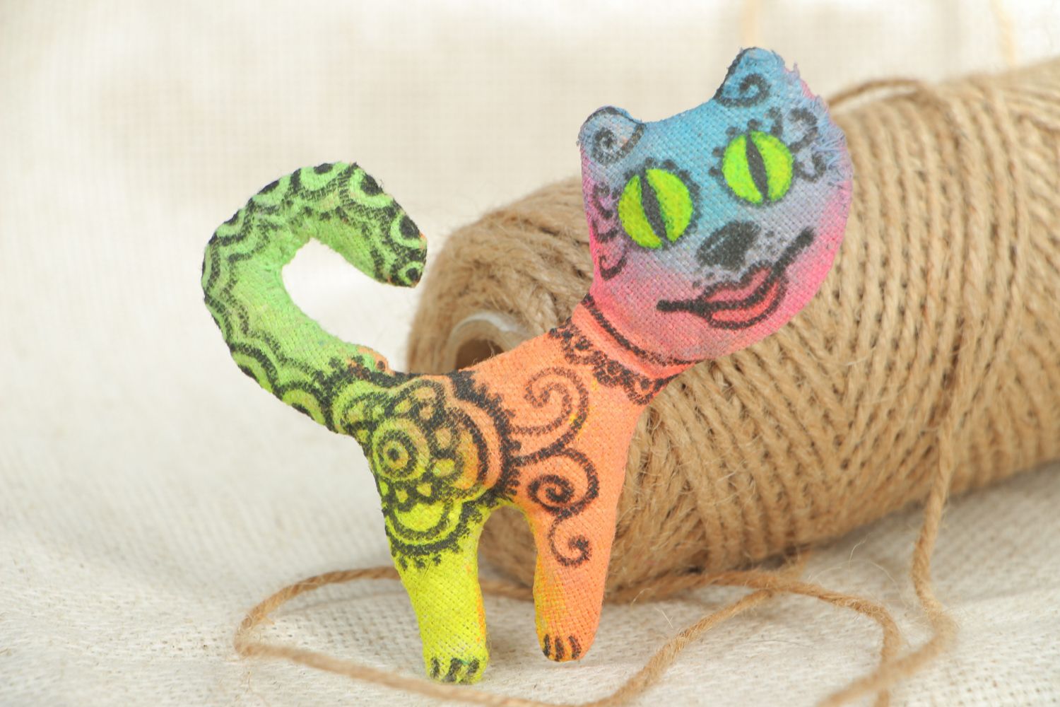 Handmade soft fabric toy Kitty photo 4