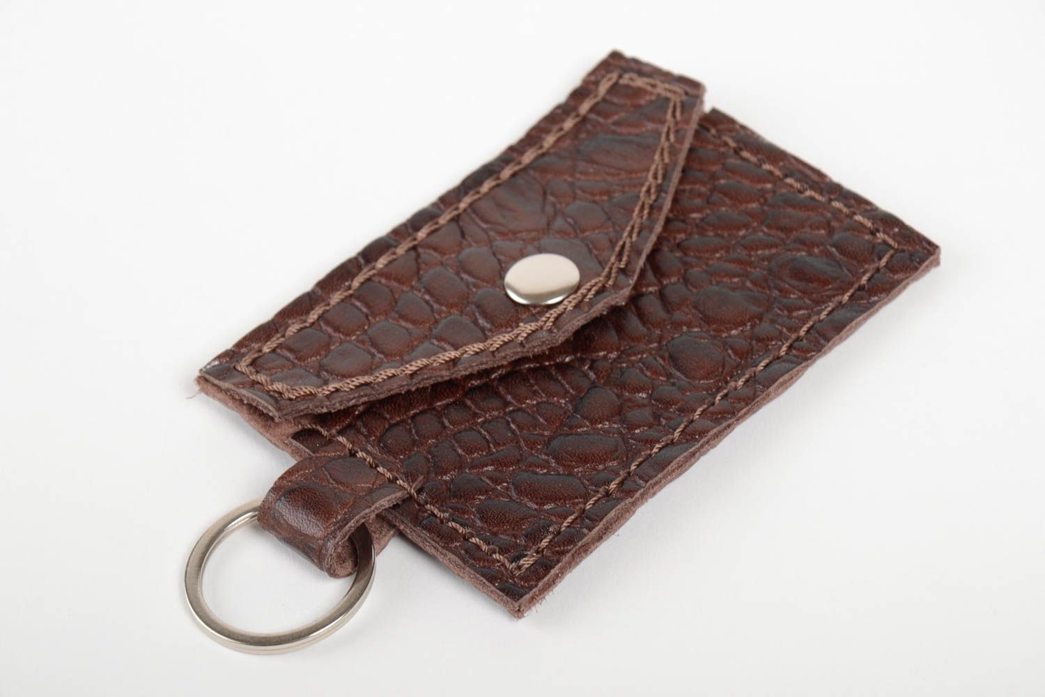 Handmade leather wallet leather key case leather goods presents for men photo 2