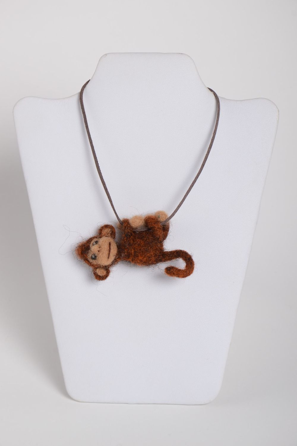 Handmade pendant designer pendant unusual pendant for women woolen accessory photo 2